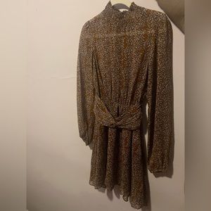 Mock Neck Fall Colored Dress